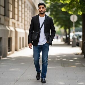 Men’s Vintage Y2K Pronto Uomo Couture 100% Cashmere Jacket Blazer Size 42 Long